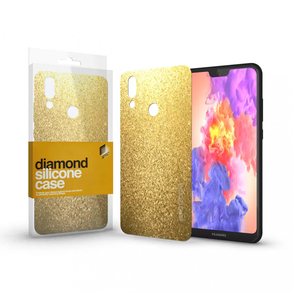 Szilikon tok (Diamond) Arany Huawei P20 Lite készülékhez Szilikon tok (Diamond) Arany Huawei P20 Lite készülékhez