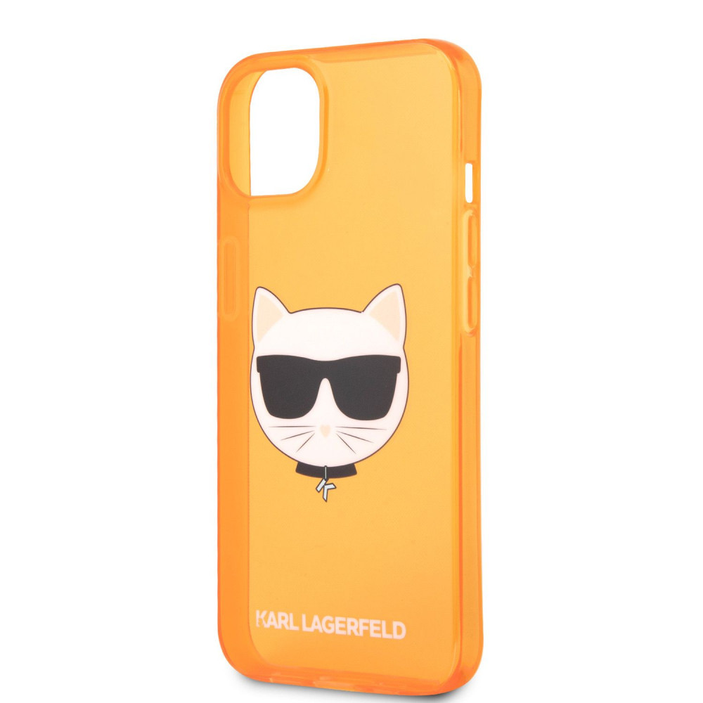 Karl Lagerfeld TPU Choupette Apple iPhone 13 Mini (5.4) hátlapvédő tok Fluo Orange (KLHCP13SCHTRO