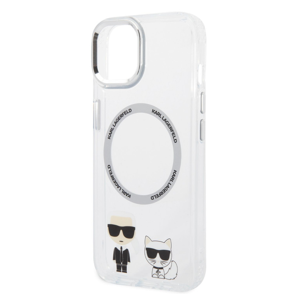 Karl Lagerfeld MagSafe Karl and Choupette Apple iPhone 14 Plus (6.7) hátlapvédő tok átlátszó (