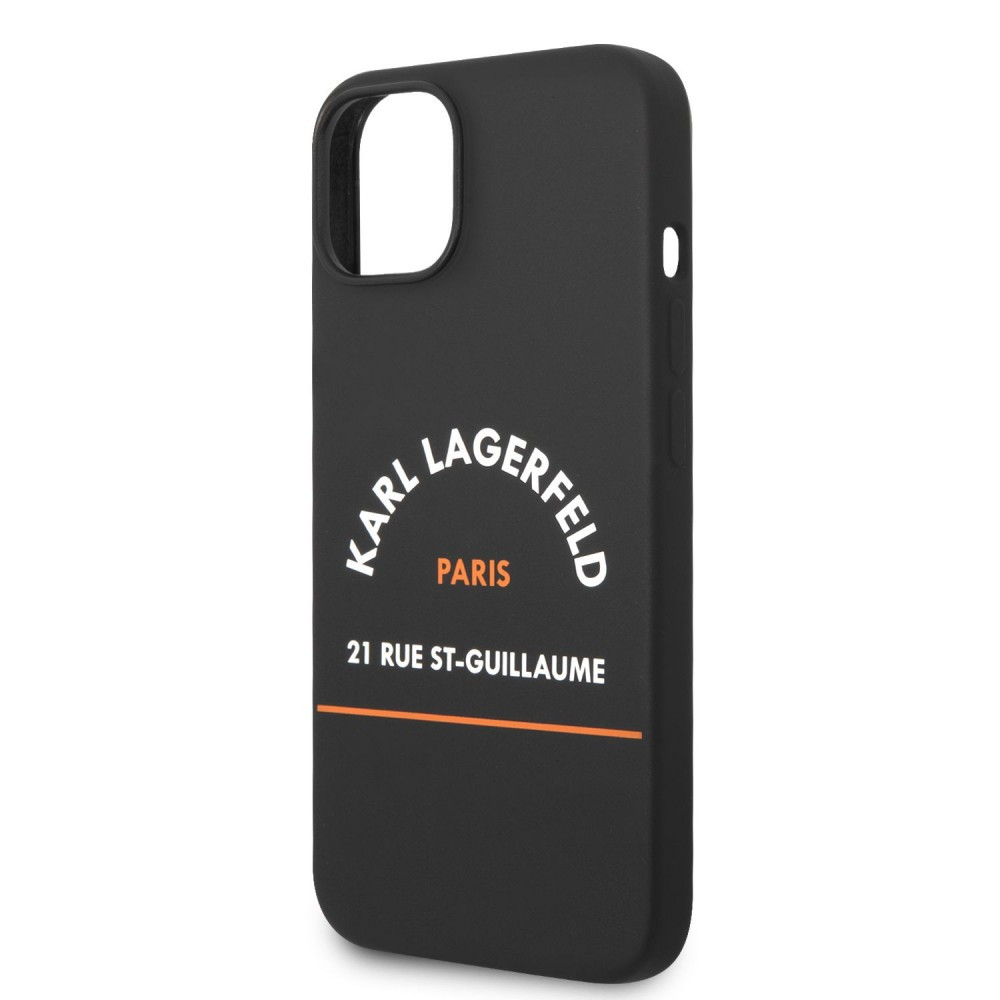 Karl Lagerfeld Rue St Guillaume Apple iPhone 14 Plus (6.7) hátlapvédő tok fekete (KLHCP14MSRSGHLK