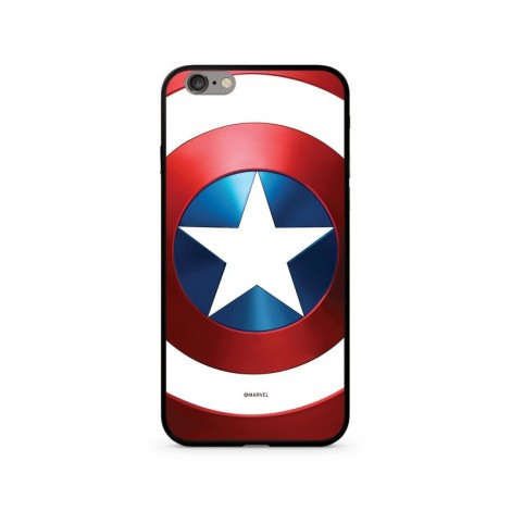 Marvel prémium szilikon tok edzett üveg hátlappal - Amerika Kapitány 026 Apple iPhone XS Max (6.
